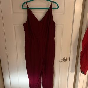 Banana republic Berry velvet Jumpsuit